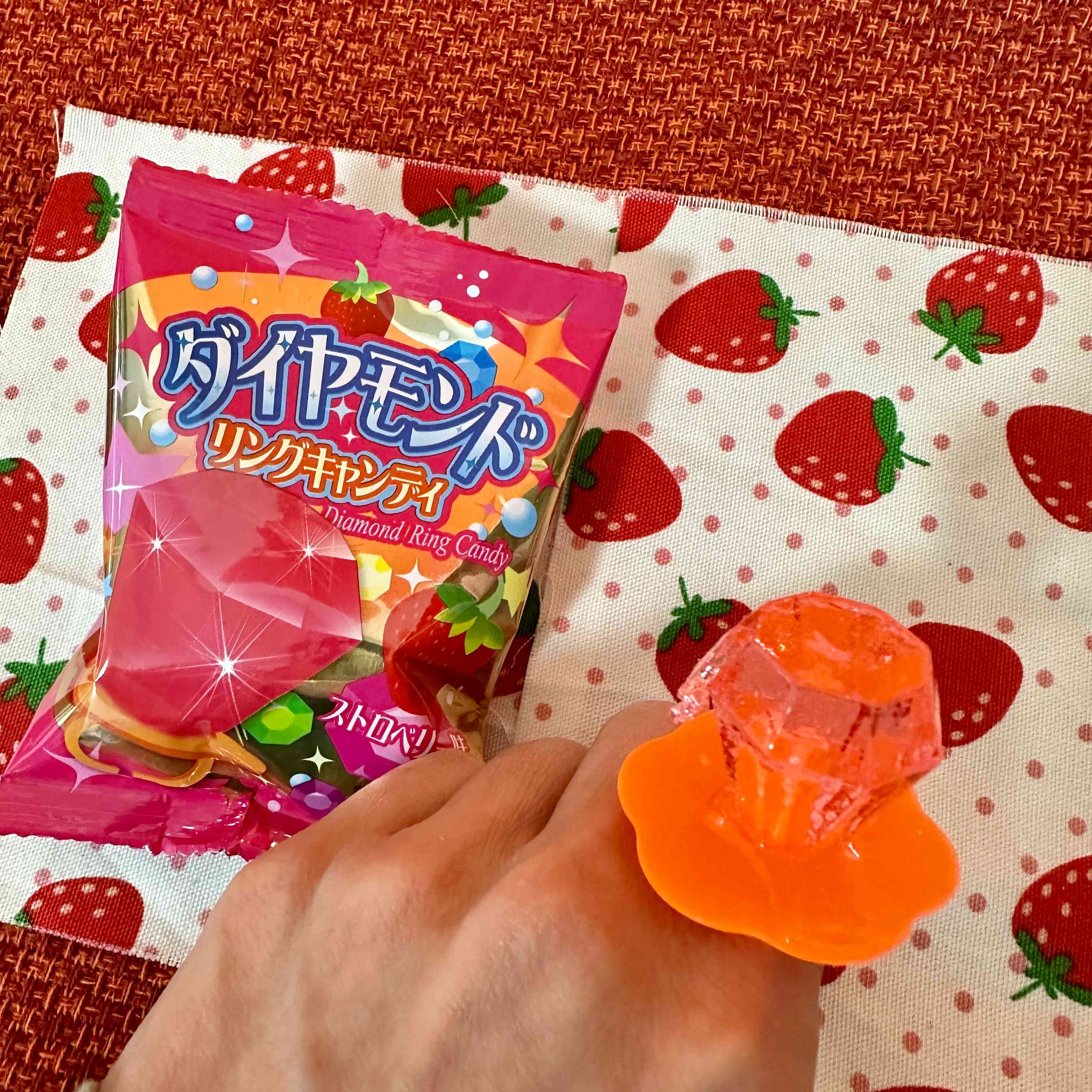 【やおきん】Diamond Ring Candy　Strawberry Flavor　24piece　240ｇ
